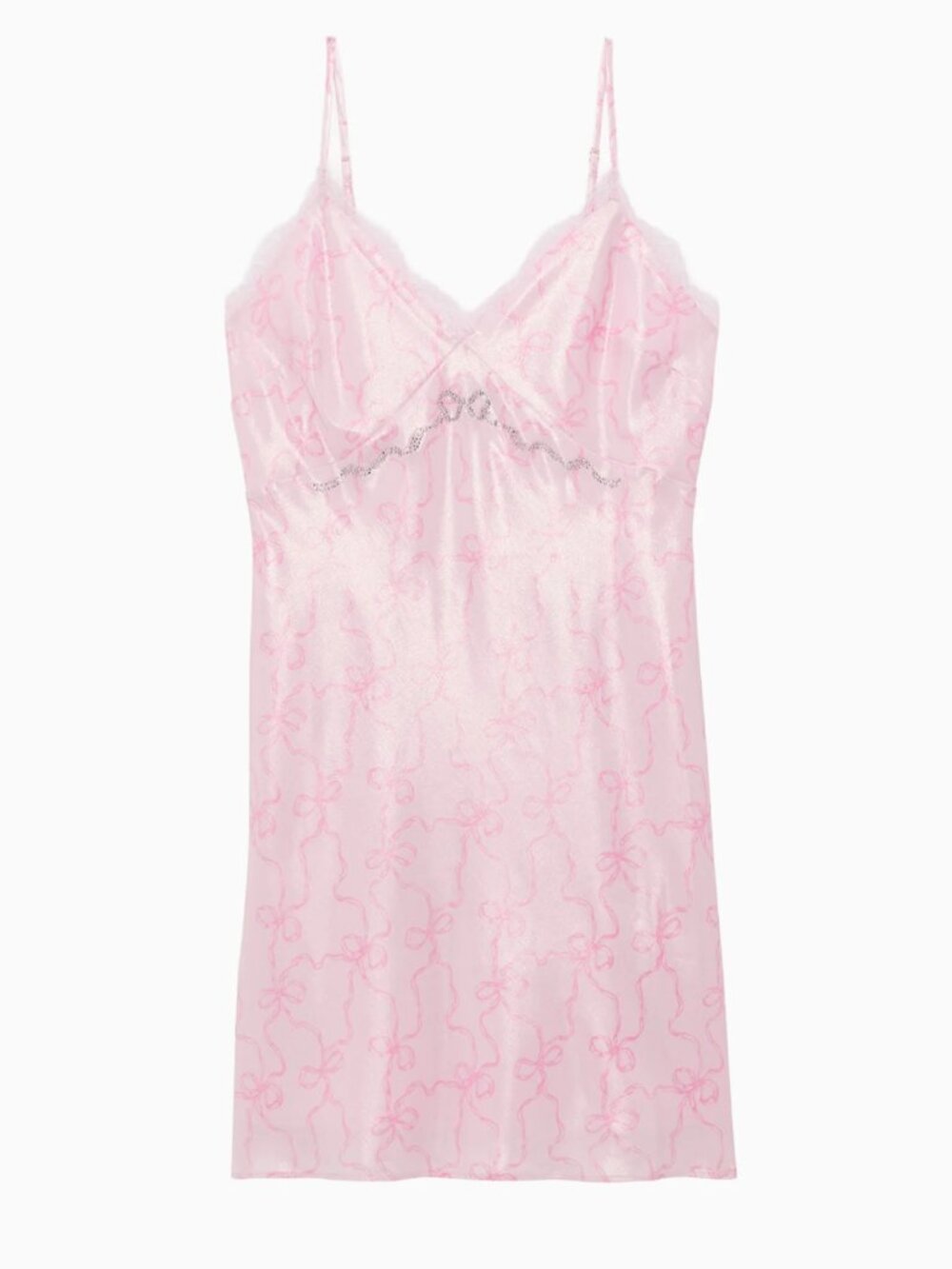 New Victoria's Secret Pink x LoveShackFancy Satin Ribbon Mini Dress in XS
